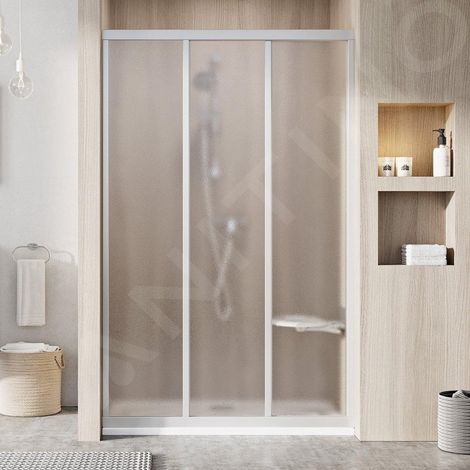 Ravak Supernova - Porte de douche en trois parties ASDP3-110, 1070-1110 mm, satiné/verre Grape 00VD0UR2ZG (1/4)