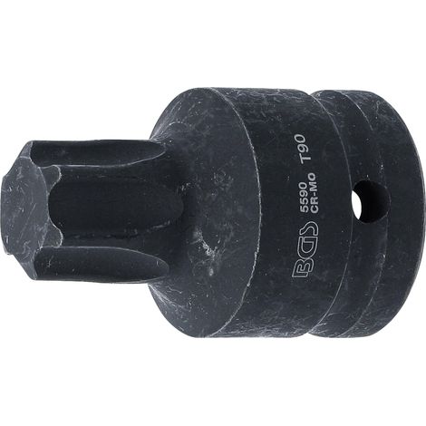 BGS Kraft-Bit-Einsatz Antrieb Innenvierkant 20 mm (3/4") T-Profil (für Torx) T90 - 5590 (1/3)