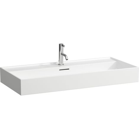 LAUFEN Kartell Lavabo sobre encimera, 3 agujeros para grifo, con