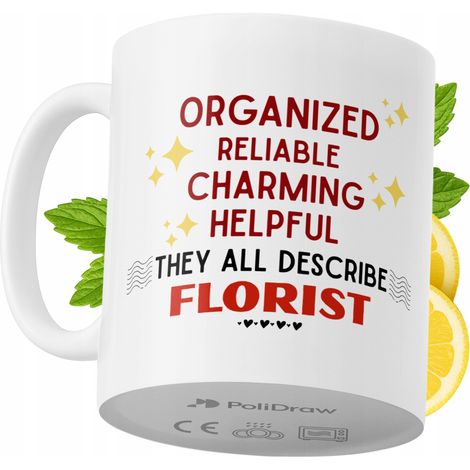 Tazza divertente e umoristica per fiorista, ideale per caffè e tè, con grafica e testo divertenti. Perfetta per compleanni, onomastici e festività. Tazza premium per occasioni speciali, per casa, uffi