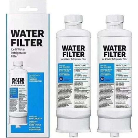 Filtro acqua per frigorifero DA97-17376B – Carbone di cocco 100% naturale – Sostituzione senza attrezzi – Compatibile con HAF-QIN/EXP