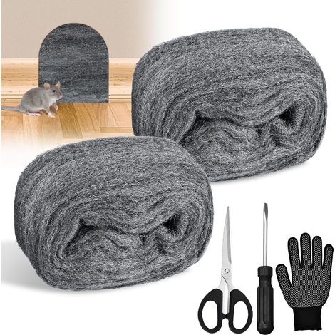 Pack of 2 Steel Wool Mice, 3 m Fine Steel Wool 0000