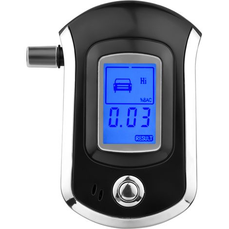 Alcoholímetro portátil con 6 boquillas, medidor de alcohol, pantalla LCD retroiluminada, medidor digital preciso de nivel de alcohol en sangre con alarma sonora y visual para uso personal. (1/5)
