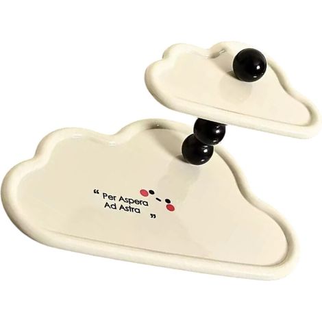 Elegante vassoio portaoggetti in plastica ABS con base - Nero
