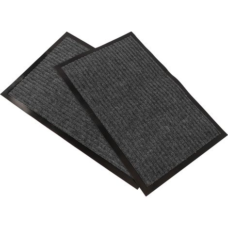 Lot de 2 tapis d'entrée d'intérieur en fibres chimiques absorbantes, antidérapants et lavables en machine, pour salle de bain, cuisine et entrée. (1/5)