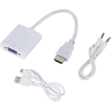 Convertisseur VGA vers HDMI avec câble d'alimentation et audio intégrés (1/2)