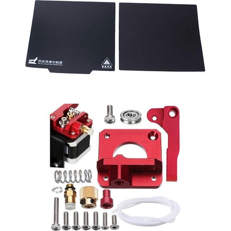 MK8 Extruder-Aluminium-Antriebszuführung für Creality CR-10, CR-10S, CR-10 & Magnetischer Heizbettaufkleber für Ender 3 Pro