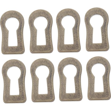 Lot de 10 plaques recouvrement serrure antiques, quincaillerie en (1/5)