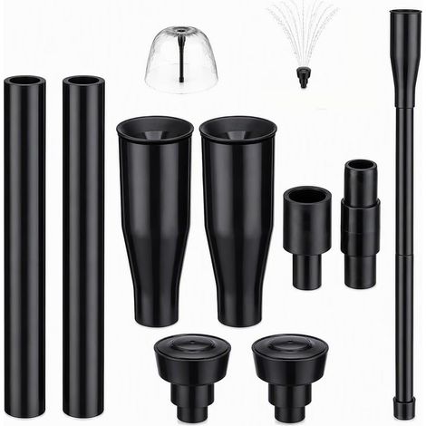 Kit de Buse pour Fontaine 8 Pièces, Tête de Fontaine Réglable pour Pompe de Bassin, Jet d'Eau Piscine et Élément d'Eau Décoratif d'Extérieur, Aquarium (1/5)