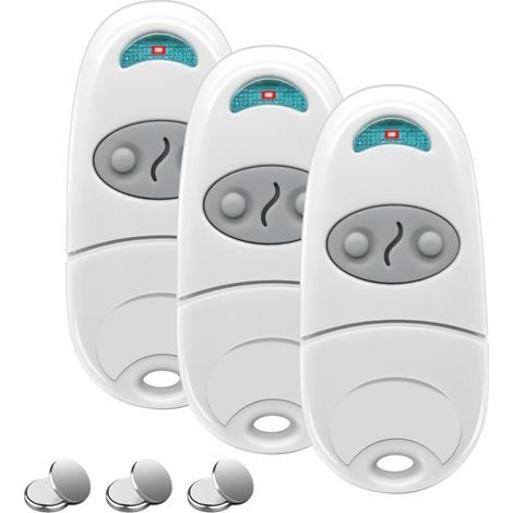 Télécommande pour Portail, 3 Packs télécommande Portail 433,92 MHz, télécommande C@ME 2 canaux Compatible avec Top 432EV, 432A, 432M, 432 (Comprend 3 Piles supplémentaires) (1/5)
