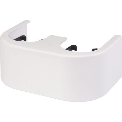 Flamco Habillage design Bloc de robinet équerre plastique blanc, F10094