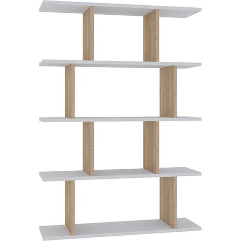 Bibliothèque en bois "Harmon" - 90 x 25 x 127 cm - Blanc (1/3)
