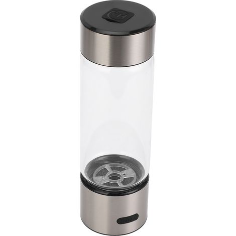 Carafe génératrice d'eau riche en hydrogène 460 ml 1400 ppb transportable rechargeable pour sport voyage argenté (1/5)