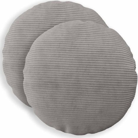vidaXL Housse de coussin 2 pcs HEERLEN Gris clair Ø 50 cm - maison aménagement maison