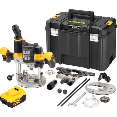 DeWalt DCW 620 NT Segatrice verticale a batteria 18 V 12 mm Brushless + 1x batteria 5,0 Ah + TSTAK - senza caricabatteria