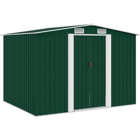 Abri de jardin Abri de stockage Métal Vert 257 x 205 x 178 cm 13810 (1/5)