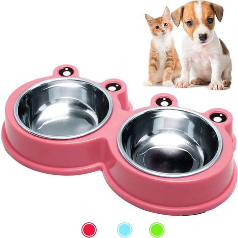 Gamelles Chiens Chat Inoxydable Acier Anti-Dérapant Bol Alimentation Eau pour Petit Chien Chaton Type Chihuahua Lot Résistant (1/5)