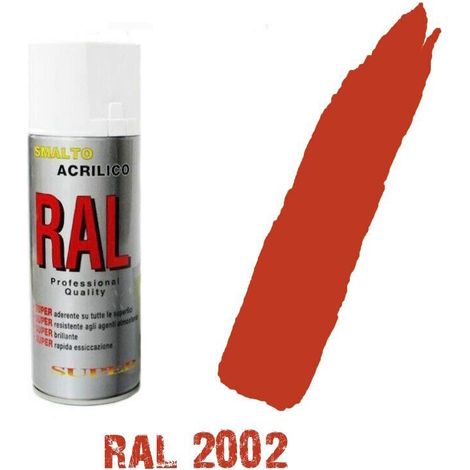 Bomboletta spray arancio sangue rosso ral 2002 acrilico vernice brillante lucido