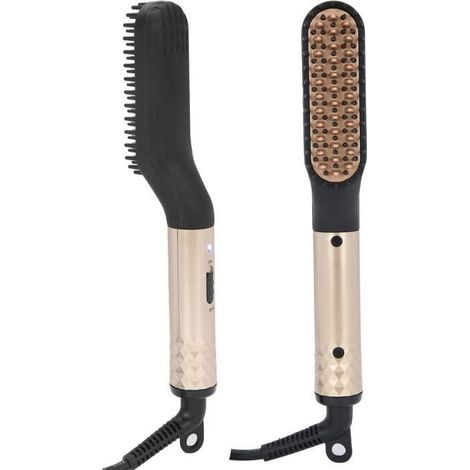 Alomejor Lisseur électrique de barbe Lisseur à Barbe Peigne à Lisser Électrique Chauffant Brosse à Barbe Portable Hommes (1/4)