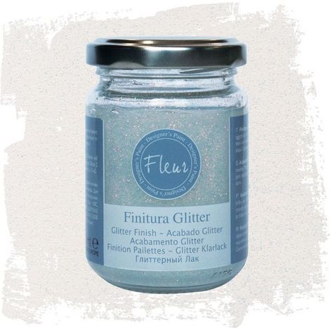 Vernice di Finitura con Glitter Fleur a base Acqua 130 Ml - Colore: Angel