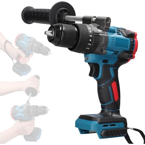 13mm High Torque Cordless Multifunctional Electric Drill, High Power Rechargeable Cordless Hand Drill, Brushless Motor, Power Tools for DIY and Maintenance (1/5)