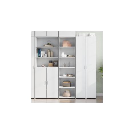 Buffet haut blanc 50x41x185 bois d'ingénierie (1/5)