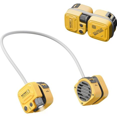 Nackenventilator mit LED-Licht, Taschenformat, individuell anpassbar, 3 Geschwindigkeitsstufen, 7 Stunden Akkulaufzeit, USB-C-aufladbar, ideal für den Strand (1/5)