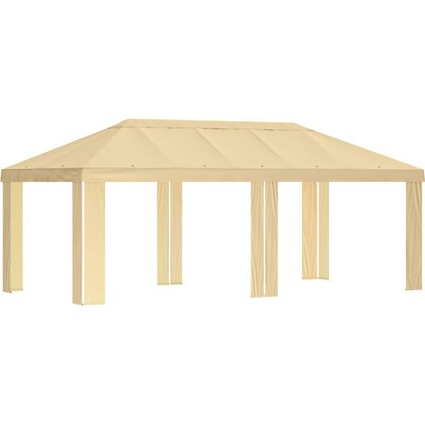 Gazebo Cover 6 x 3 m Cream Polyester 190 gsm vidaXL (1/5)