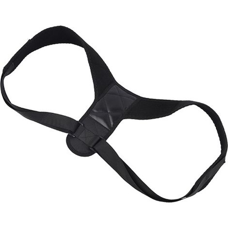 Correcteur de posture dorsal respirant réglable en cuir PU dissimulé, soutien de la colonne vertébrale supérieure pour dos voûté (1/5)