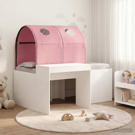 vidaXL Letto con Tunnel 3 pz Rovere Artigianale e Rosa (1/5)