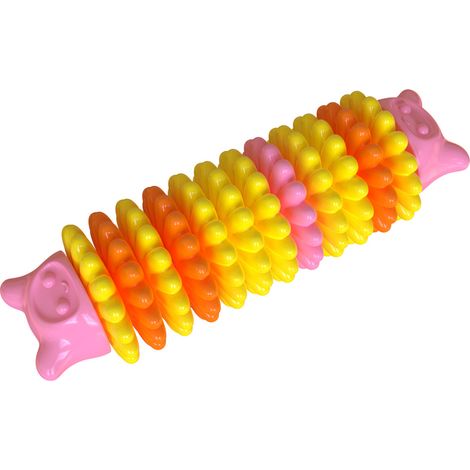 Jouet à Mâcher - Caoutchouc Naturel - Pour Chiens Toutes Races - Forme Chenille - Nettoyage Dentaire et Massage Gingival - 1 Pièce