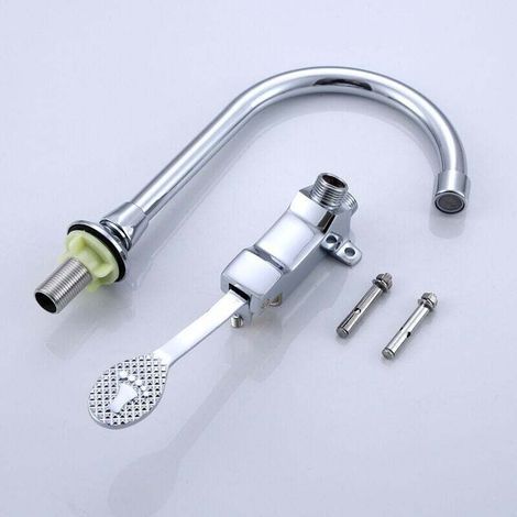Trimec – Pedal-Waschtischmischer – Kupfer und ABS – verzinkte Oberfläche – einfache Installation – für Krankenhäuser und öffentliche Plätze (1/5)