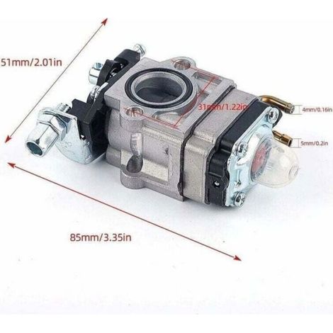 Kit carburateur débroussailleuse - Alliage aluminium et ABS durable Inclut bougie filtre et joints - Moteur 43 52cc tondeuse (1/4)