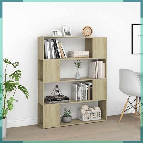 809191 Bibliothèque/Séparateur de pièce Chêne sonoma 100x24x124 cm (1/5)
