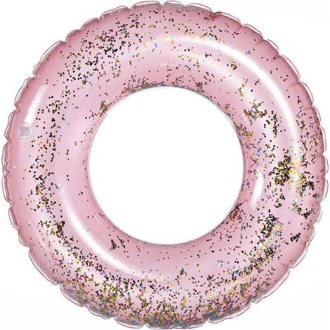 Bouée de piscine gonflable en caoutchouc pour enfants, anneau de natation à paillettes, anneau en caoutchouc pour la natation, flotteurs gonflables durables pour 4 à 9 enfants et sports (1/5)