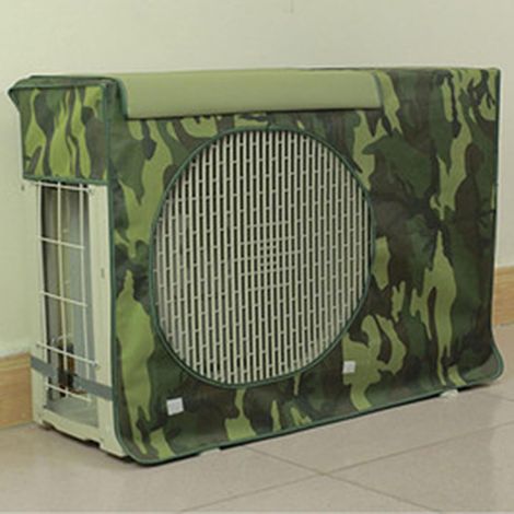 Housse de protection pour climatiseur extérieur - Tissu Oxford en PVC - Camouflage vert