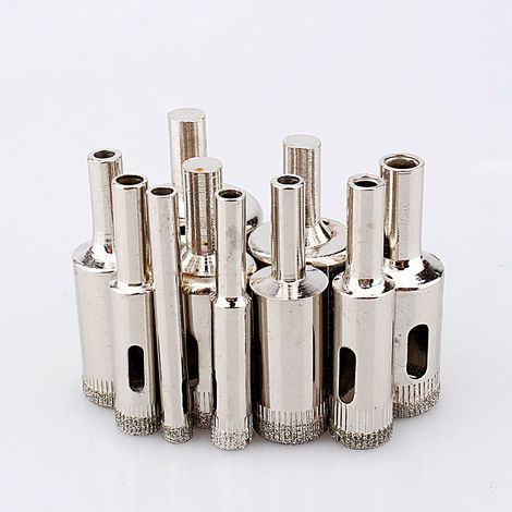 Kit de 10 forets trépan diamantés 6-30mm pour carrelage céramique verre porcelaine, perceuse à trous (1/5)