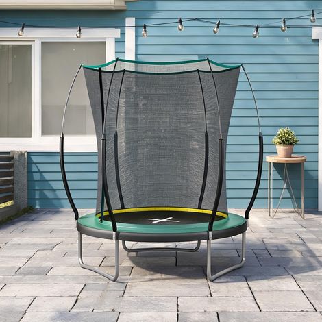Trampoline sans ressort 183 cm avec filet de sécurité en acier (1/5)