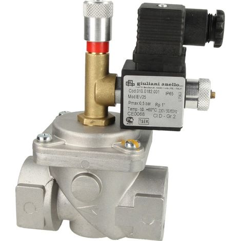 Le Sanitaire – Electrovanne gaz 1’’ 230 V 50 Hz 0,5 bar – Corps en aluminium pour environnements humides – Fermée hors tension