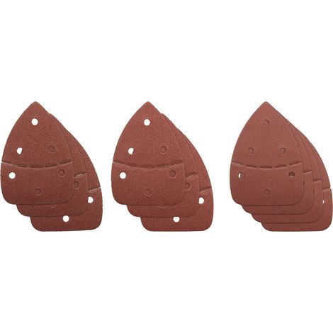 Assortiment 10 abrasifs pour ponceuse triangulaire Multicolore (1/5)