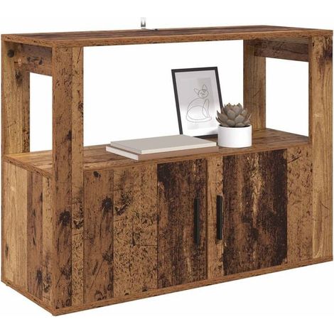 Buffet de Salle à Manger Rétro en Bois d'Ingénierie, Meuble de Rangement 80x30x60 cm avec Design Vintage, Console Compacte pour Cuisine et Salon (1/5)