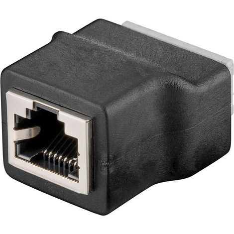 Goobay 76737 cambiador de género para cable RJ-45 8 pines Negro (1/4)