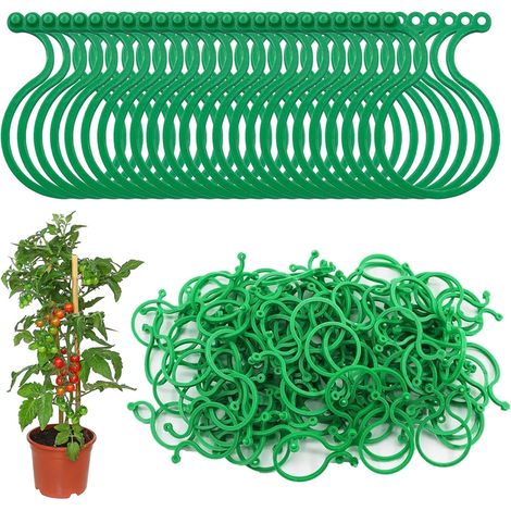300 Pièces Clips pour Plantes de Jardin, Clips de Support pour Plantes, Vert Clip Plante Grimpante, Réutilisables Attache Tomate (1/5)