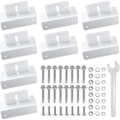 8 Pièces Panneau Solaire Montage Support en Aluminium Conviennent aux Véhicules Récréatifs aux Toits en Alliage d'Aluminium Z Support de Montage de Kits (1/5)