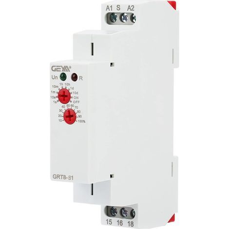 GRT8-B1 time delay relay, mini time-delay relay with on-break, DIN rail mounting, 220 V AC (1/5)