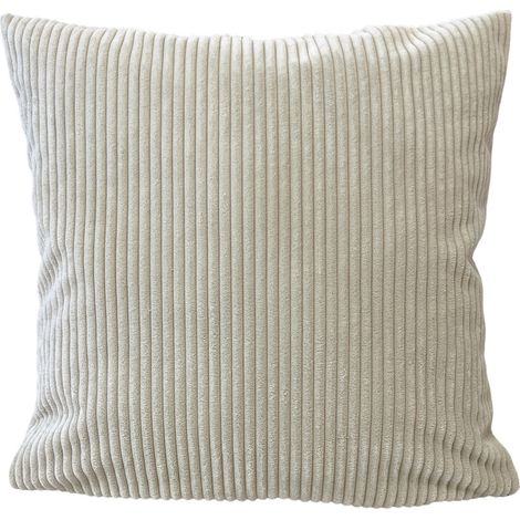 Beige gestreifter Deko-Kissenbezug 30x50 cm (1/5)