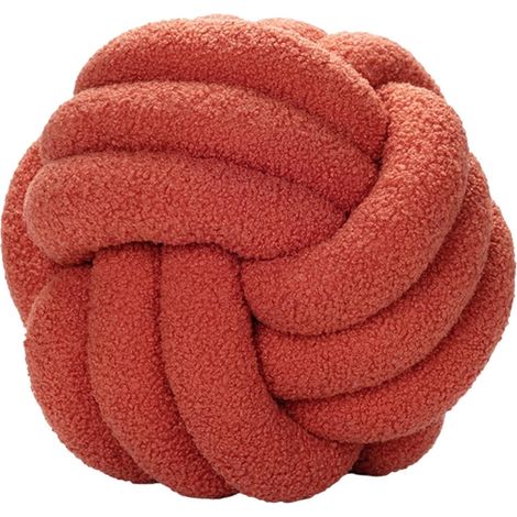 Filiyano-Coussin à balles nouées, rouge brique (1/4)