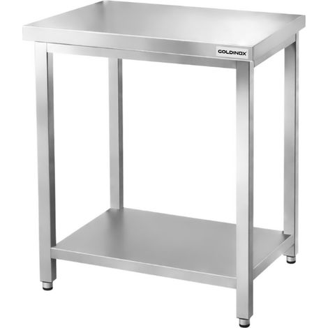 Table de travail en inox Bar 700x700 mm avec 1 étagère inférieure PREMIUM - GOLDINOX (1/2)