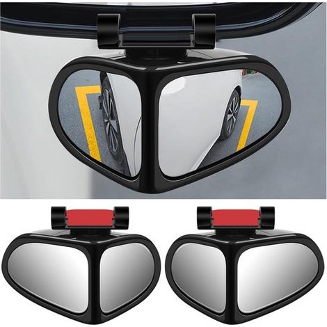 Specchietto retrovisore per auto 2 in 1 per angolo cieco, ruotabile a 360 gradi, regolabile, grandangolare, universale, specchietto aggiuntivo (1/5)