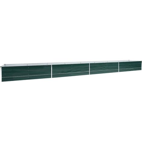 Maison Exclusive - Arriate de acero galvanizado verde 600x80x45 c (1/5)